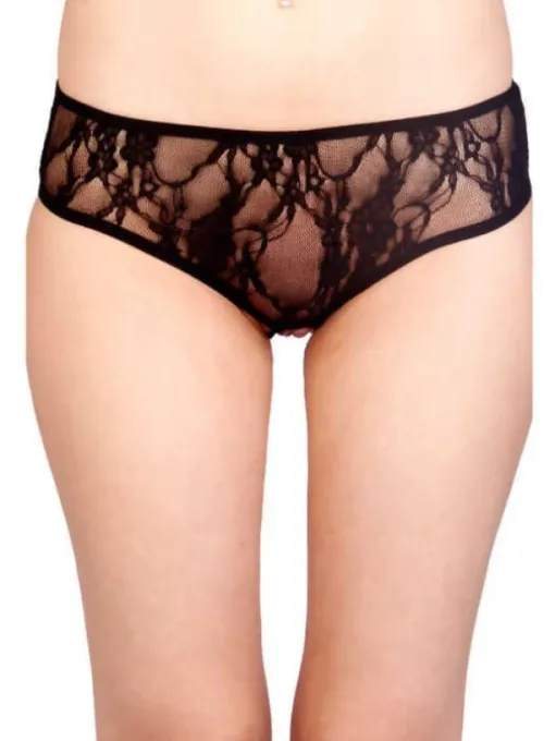 Siyah Dantelli Özel Bölgeleri Açık Fantazi Külot TM1158 - 3