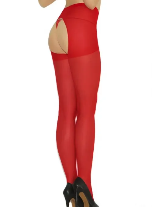 Özel Bölgesi Açık Kırmızı Fantazi Külotlu Çorap TM2035 - 2