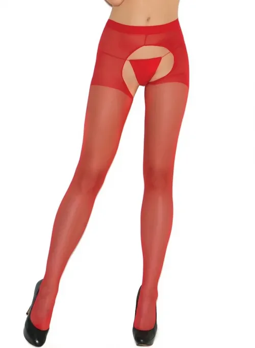 Özel Bölgesi Açık Kırmızı Fantazi Külotlu Çorap TM2035 - 3