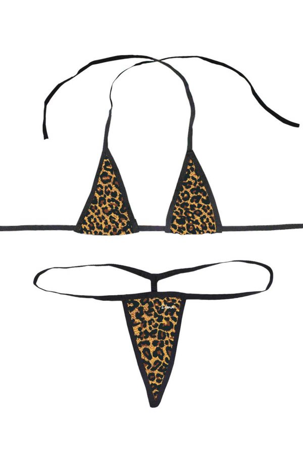 Seksi Fantazi Leopar Desenli Sütyen Külot Takım - Görsel 2